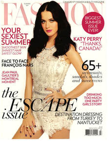 Katy Perry on the cover of Fashion Magazine
