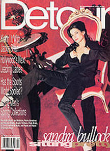 Sandra Bullock posed in a chair on the cover of Detour Magazine