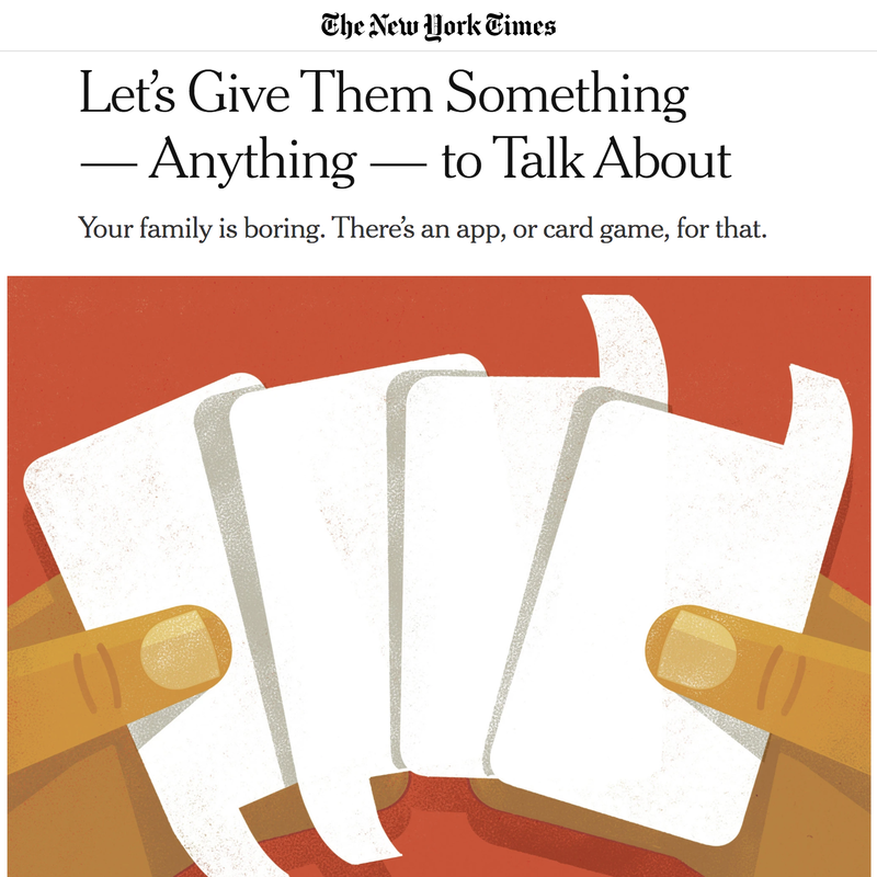 Article from The New York Times titled Let's Give Them Something -- Anything -- to Talk About